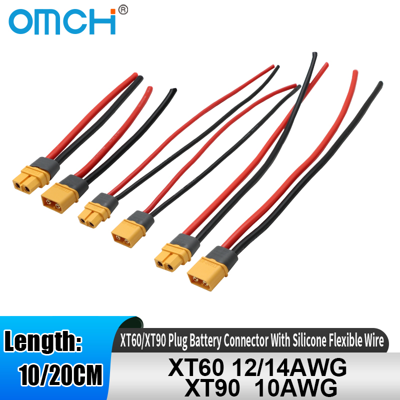 Drone Rc Link - OMCH XT60 12/14AWG XT90 10AWG Male