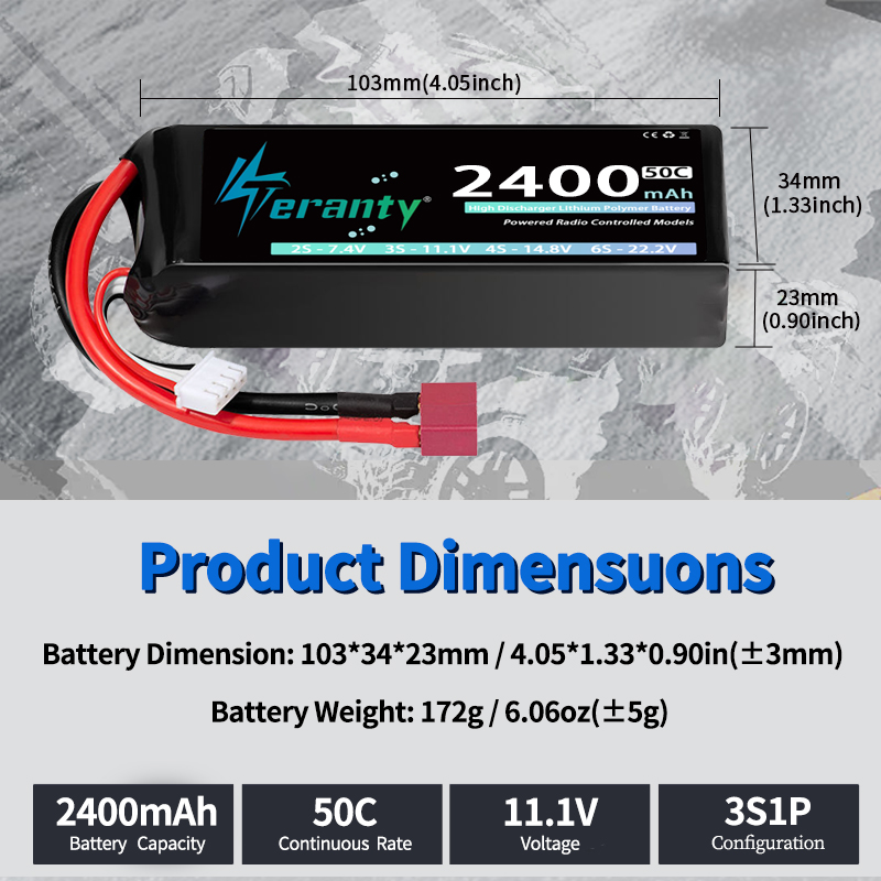 TERANTY 3S 2200/2400/2600mAh L - огляд і ціна Drone Rc Link