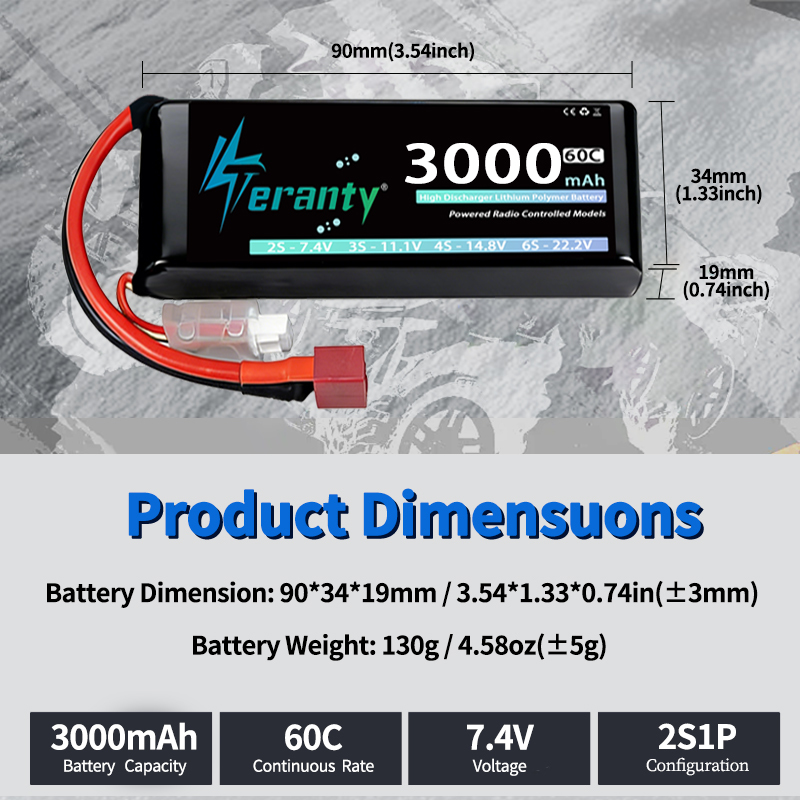 TERANTY 2S 3000mAh Lipo Batter - огляд і ціна Drone Rc Link