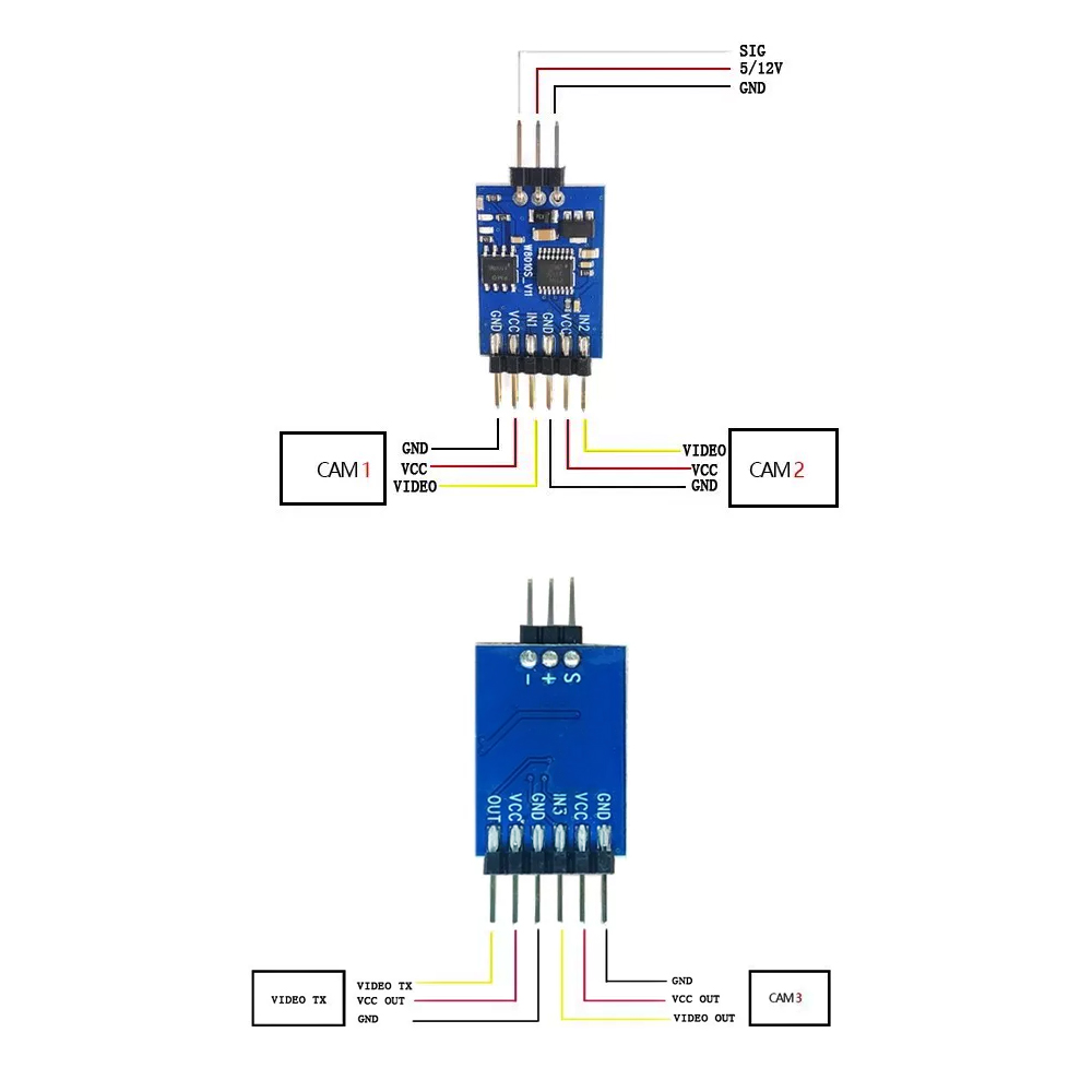 5.8G 3 Channel Video Switcher  - огляд і ціна Drone Rc