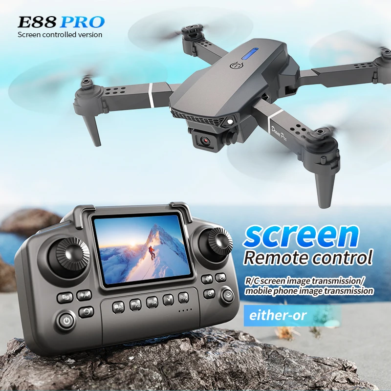 Professional E88 PRO Drone wit - огляд і ціна Drone Rc Land