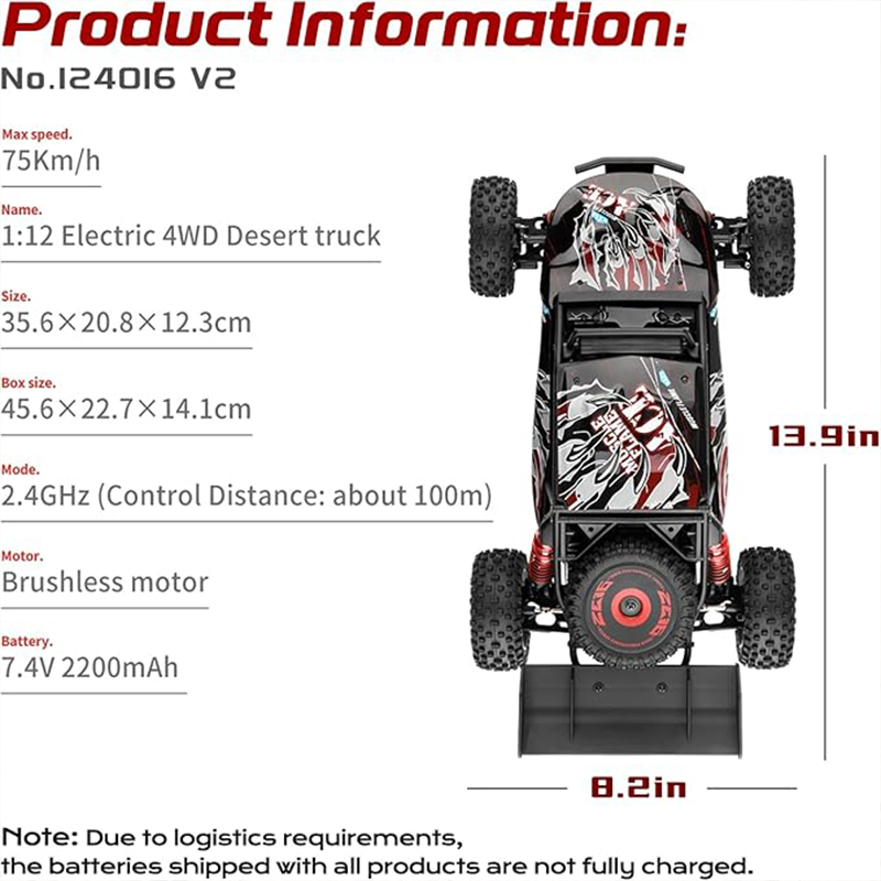 WLtoys 124016(V2) Fast RC Car, - огляд і ціна Drone Bike Rc