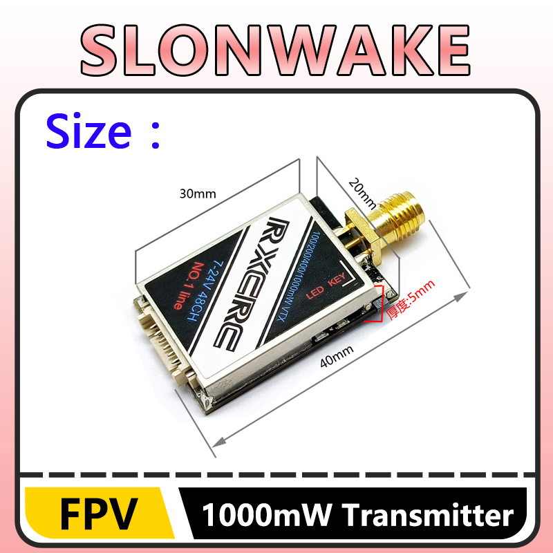 SLONWAKE  5.8G 48CH 1W VTX 100 - огляд і ціна Rc Transmitter Drone