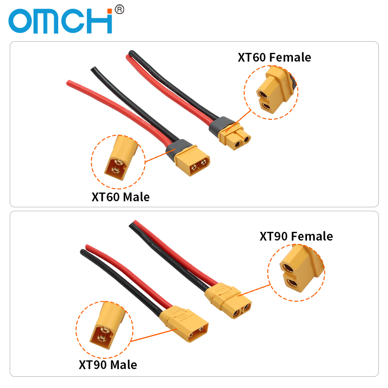OMCH XT60 12/14AWG XT90 10AWG  - огляд і ціна Drone Rc Link